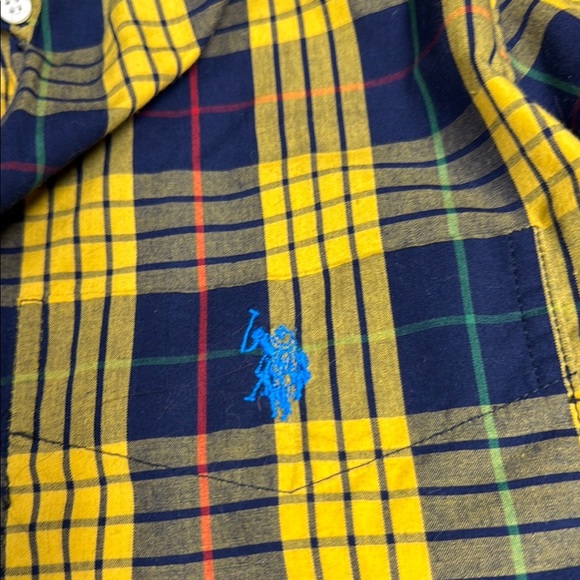 U.S. Polo Assn. Yellow and Blue Casual Button Down Shirt - Picture 5 of 5